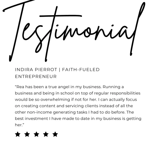 Testimonial Image from Canva - 1 - Indira Pierrot